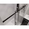 Anzzi 48 in. x 76 in. H Sliding Frameless Shower Door in Matte Black w/ Tsunami Guard Tempered Glass SD-FRLS05701MB - alternate 4